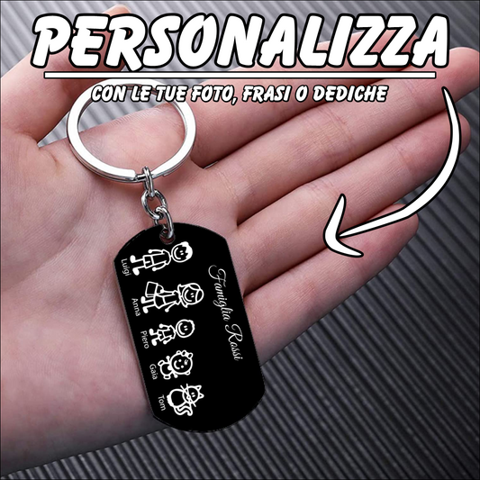 Portachiavi Personalizzato con Foto e Testo
