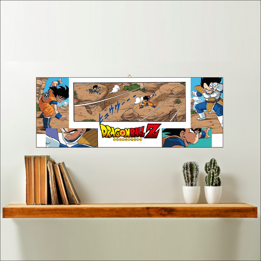 Quadro Panorama Scan Goku Vs Vegeta