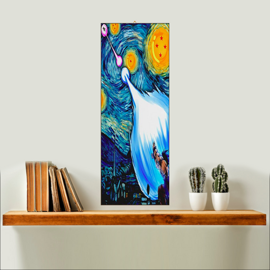 Quadro Panorama nottestellata art Goku Vs Vegeta
